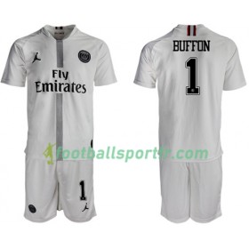 Tenue Paris Saint Germain Buffon 1 Jordan Blanc Enfant Troisieme 2018-2019 Maillot de Foot